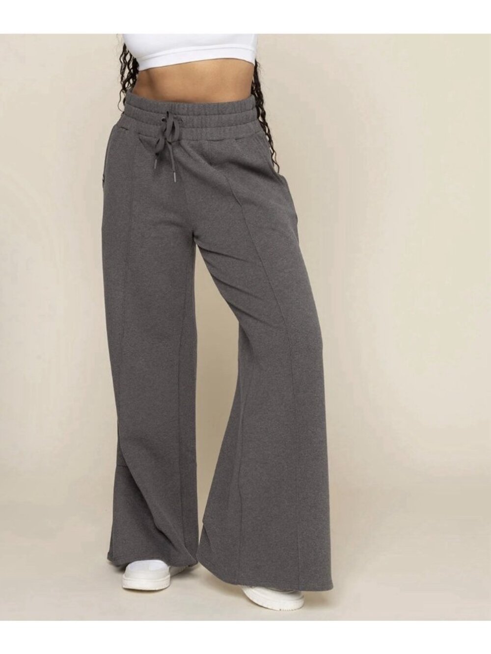 Popflex Womens Perfect Plane Pants In Charcoal Grey XL Reg